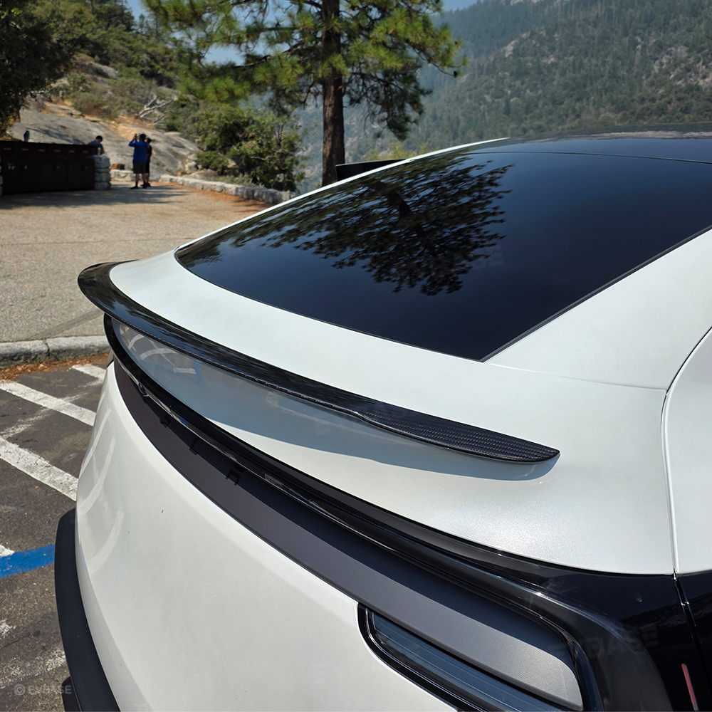 Tesla Model Y Juniper Spoiler Real Carbon Fiber Wing Rear Trunk Lid With Performance Style
