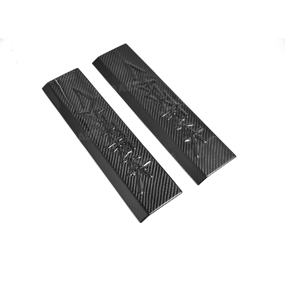 Cybertruck Front Door Sill Protector Real Carbon Fiber Door Sill Cover Trim Plates