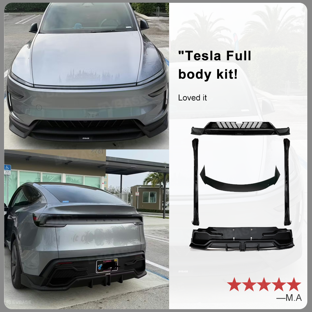 Model Y Juniper Body Kit Performance Style Front Lip & Side Skirts & Rear Diffuser & Rear Spoiler for Tesla