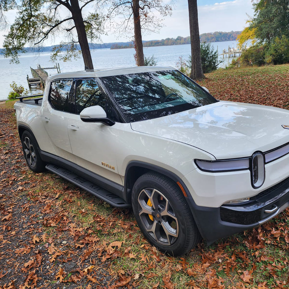 Running Boards for Rivian R1T/R1S Side Steps Nerf Bars with Letters Exterior Off-Road Accessories