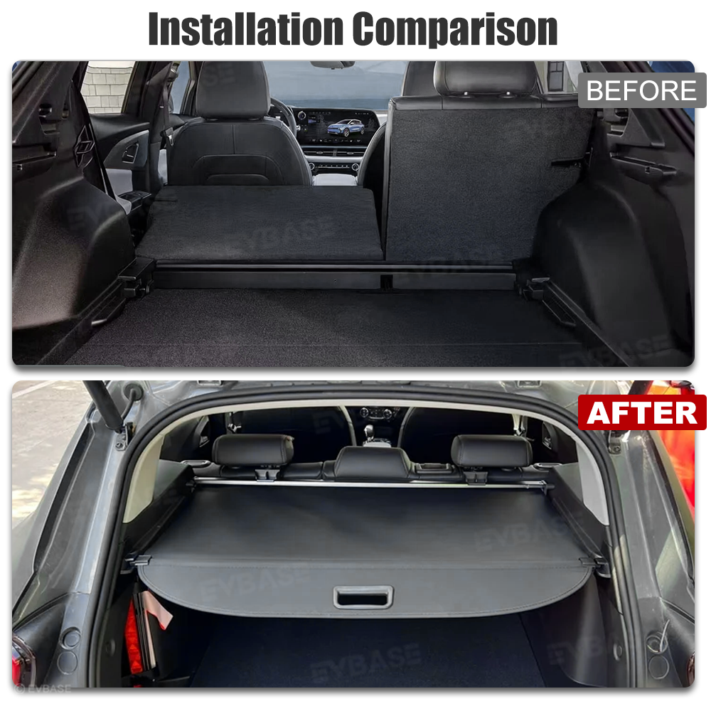 Retractable Cargo Cover for Chevrolet Equinox EV Rear Trunk Security Privacy Shade Leather Cargo Organizer