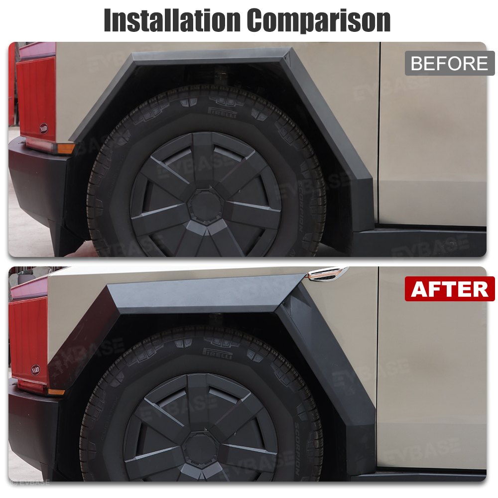 Cybertruck Fender Flare Covers 2.0 Wide Body Wheel Arch Trim Kit