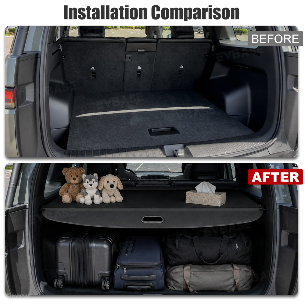 Cargo Cover for Rivian R2 Retractable Rear Trunk Cargo Shield Privacy Cover Security Shade