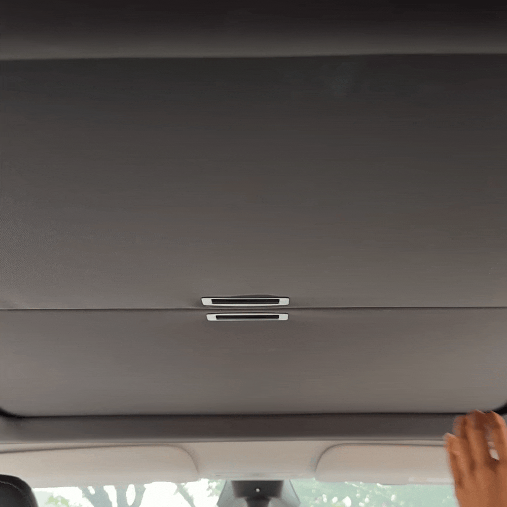 Model Y L Retractable Sunshade Glass Roof Sun Shade with Roll Fabric Style Heat Insulation & UV Protection