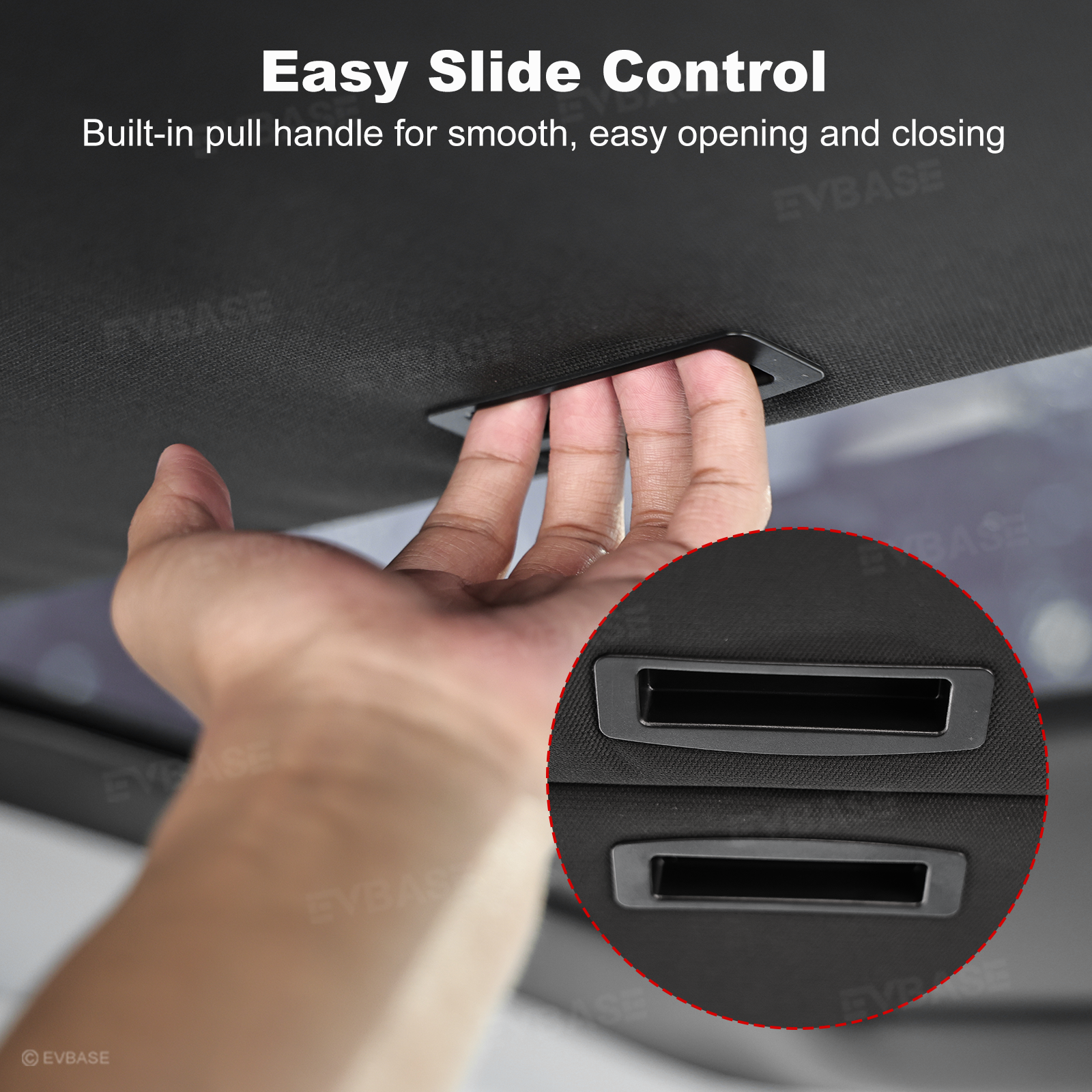 Model Y L Retractable Sunshade Glass Roof Sun Shade with Roll Fabric Style Heat Insulation & UV Protection