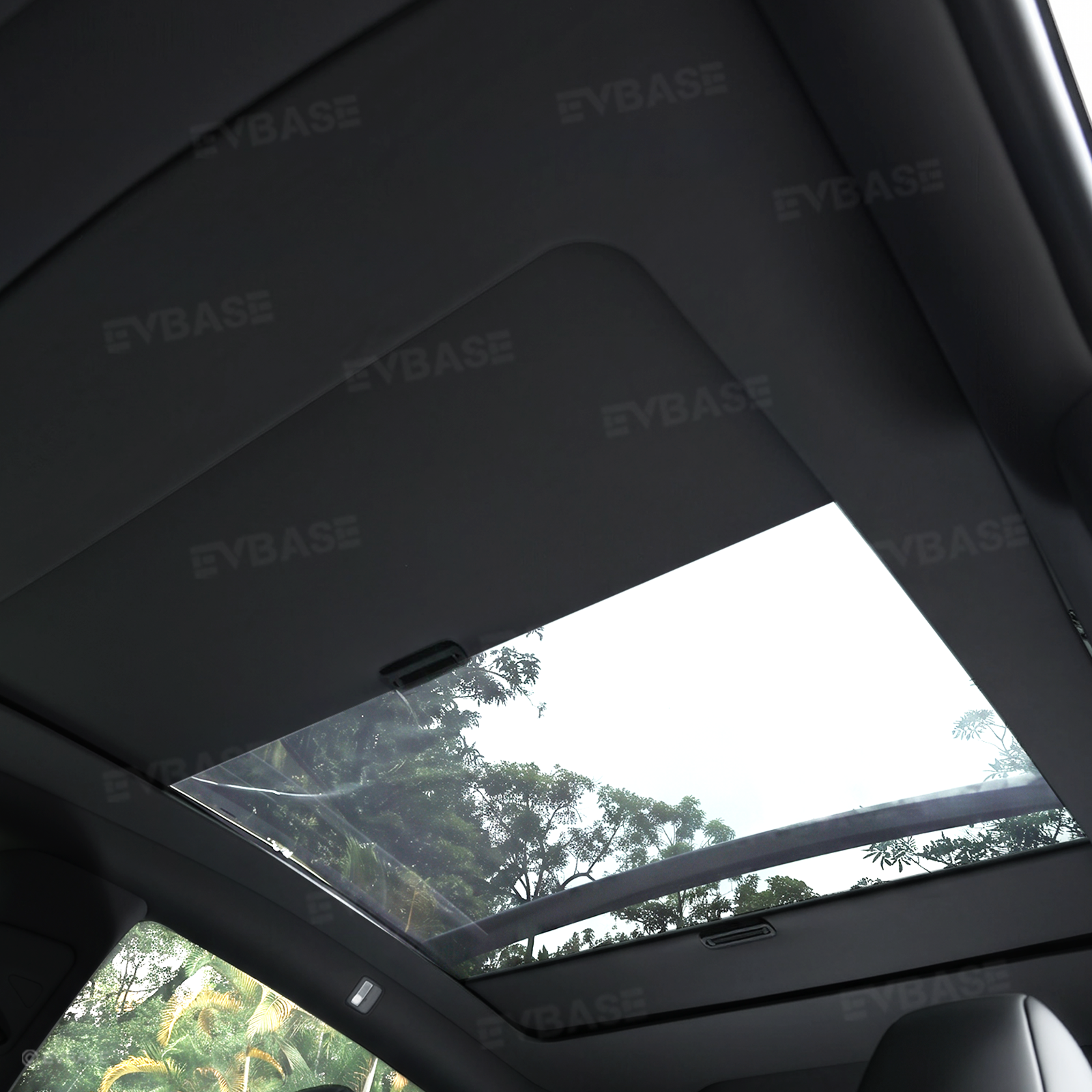 Model Y L Retractable Sunshade Glass Roof Sun Shade with Roll Fabric Style Heat Insulation & UV Protection