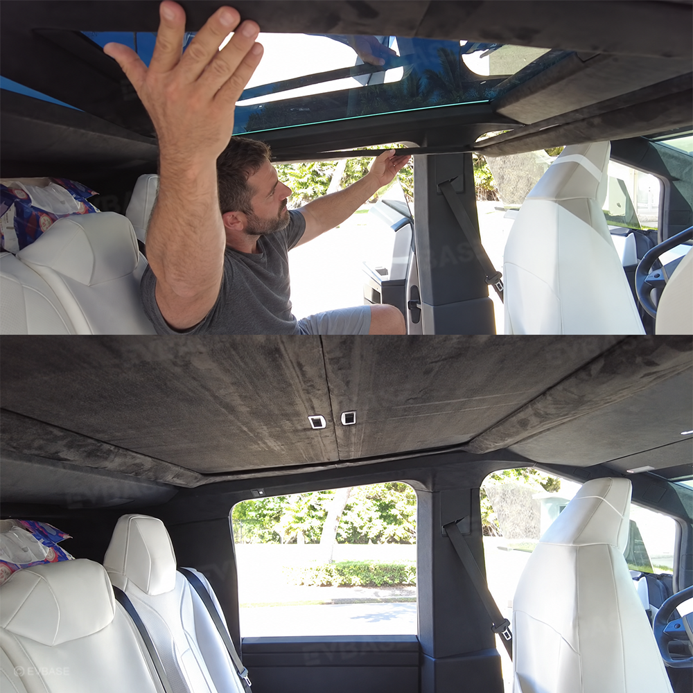 Cybertruck Sunshade Retractable Glass Roof Sunshade with Roll Fabric Style Heat Insulation UV Protection