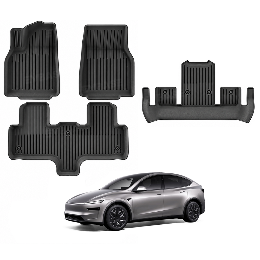 Model Y L All-Weather TPE Floor Mats & Trunk Mat Cargo Liner & Seat Back Protector & Rear Bumper Guard Set
