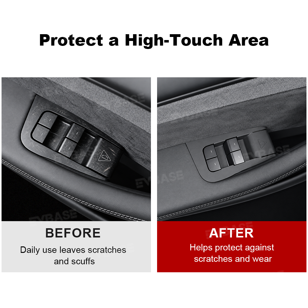 Model Y L Window & Door Switch Covers Silicone Window Switch Panel Protection Overlay Set