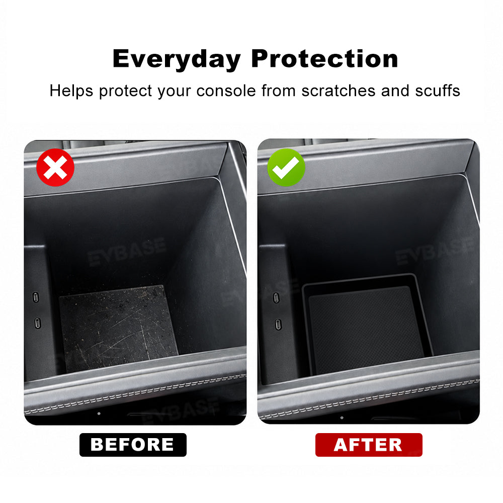 Center Console Organizer Tray for Rivian R2 Silicone Armrest Lower Storage Box