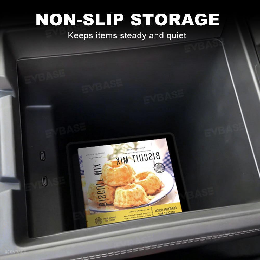 Center Console Organizer Tray for Rivian R2 Silicone Armrest Lower Storage Box