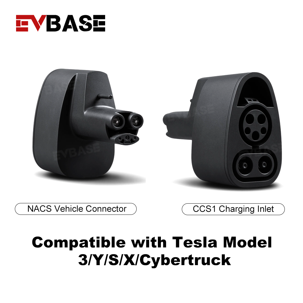 CCS1 to NACS Adapter for Tesla Model Y/3/S/X/Cybertruck Max 250 kW DC Fast Charging