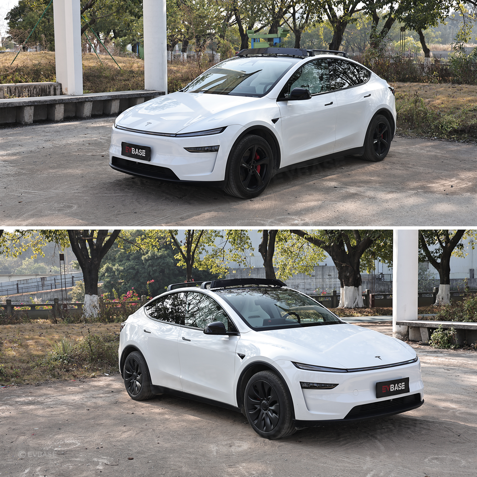 Model Y/3 Roof Rack Lockable Cross Bars 2.0 Reduced Wind Noise Carrier Rails Rooftop Luggage Cargo Carrier