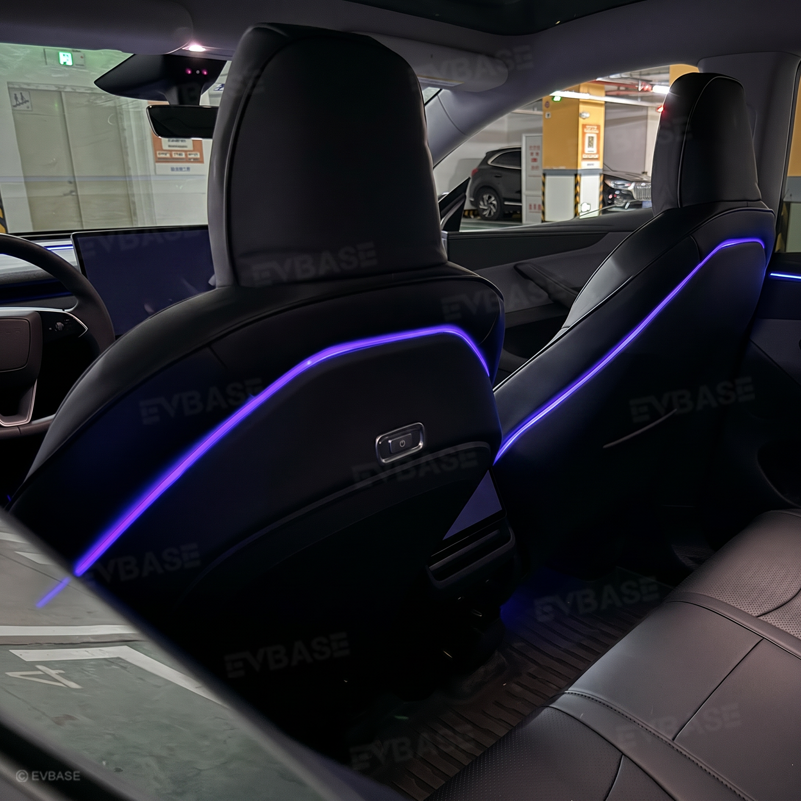 Model 3 Highland Interior Ambient Lighting Kit RGB LED Light Strips Neon Lights with Factory Screen Control