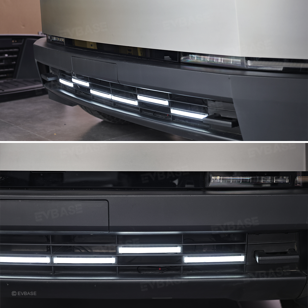 Cybertruck Front Grille LED Light Bar Tactical Lower Grille Auxiliary Lighting Upgrade