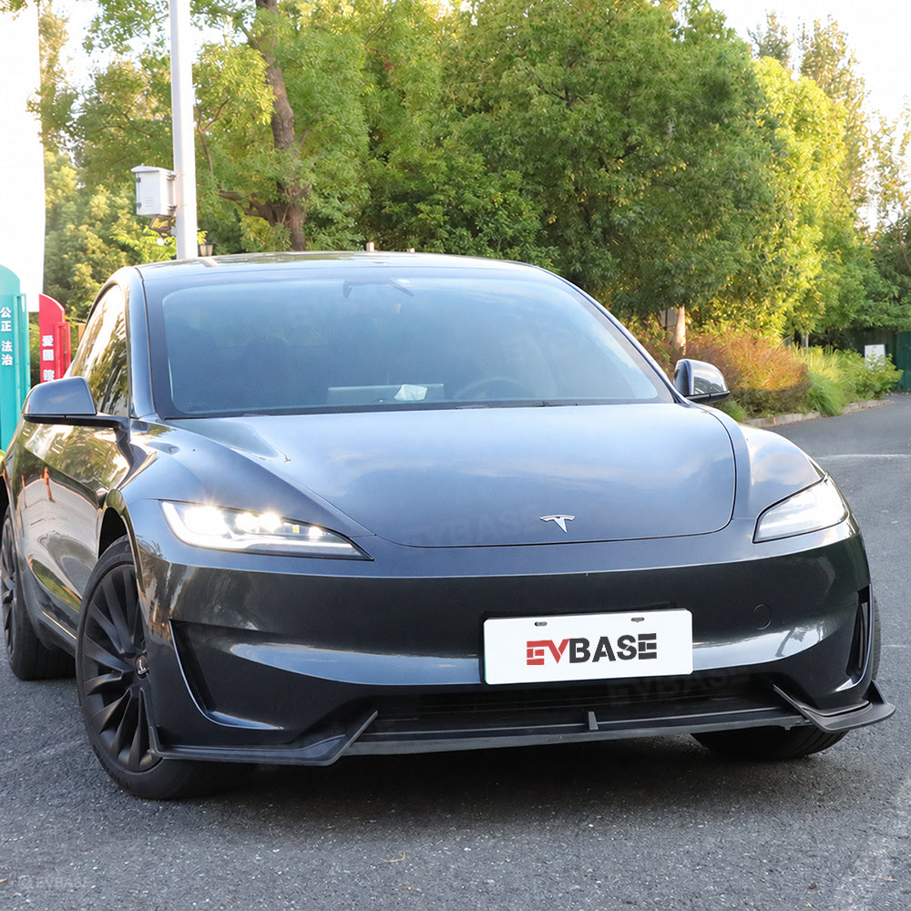 Model 3 Highland Performance Front Lip V‑Style Front Bumper Lip Apron Splitter