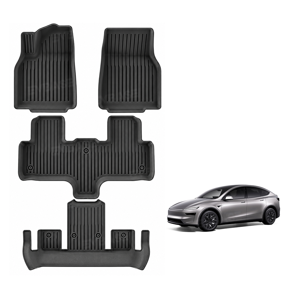 Model Y L All-Weather TPE Floor Mats & Trunk Mat Cargo Liner & Seat Back Protector & Rear Bumper Guard Set