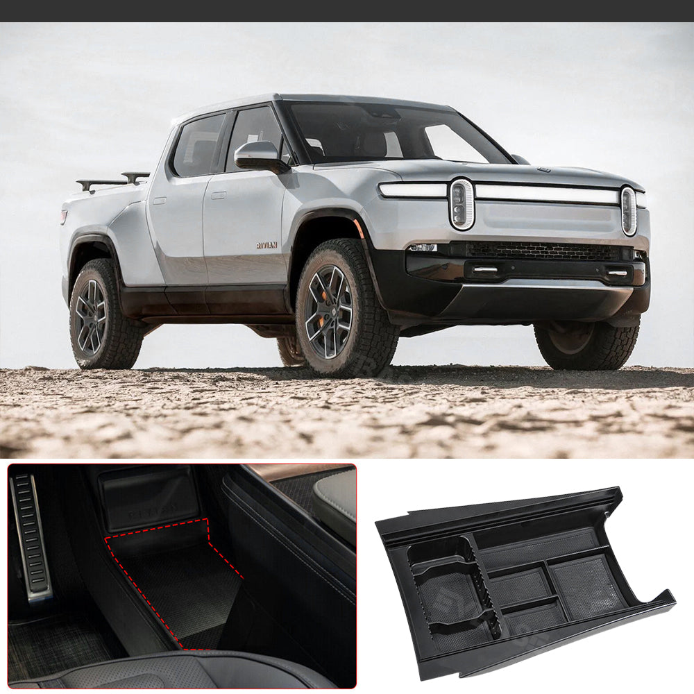 Updated Center Console Tray for R1T/R1S Lower Center Console Hidden Organizer Storage Box for Rivian