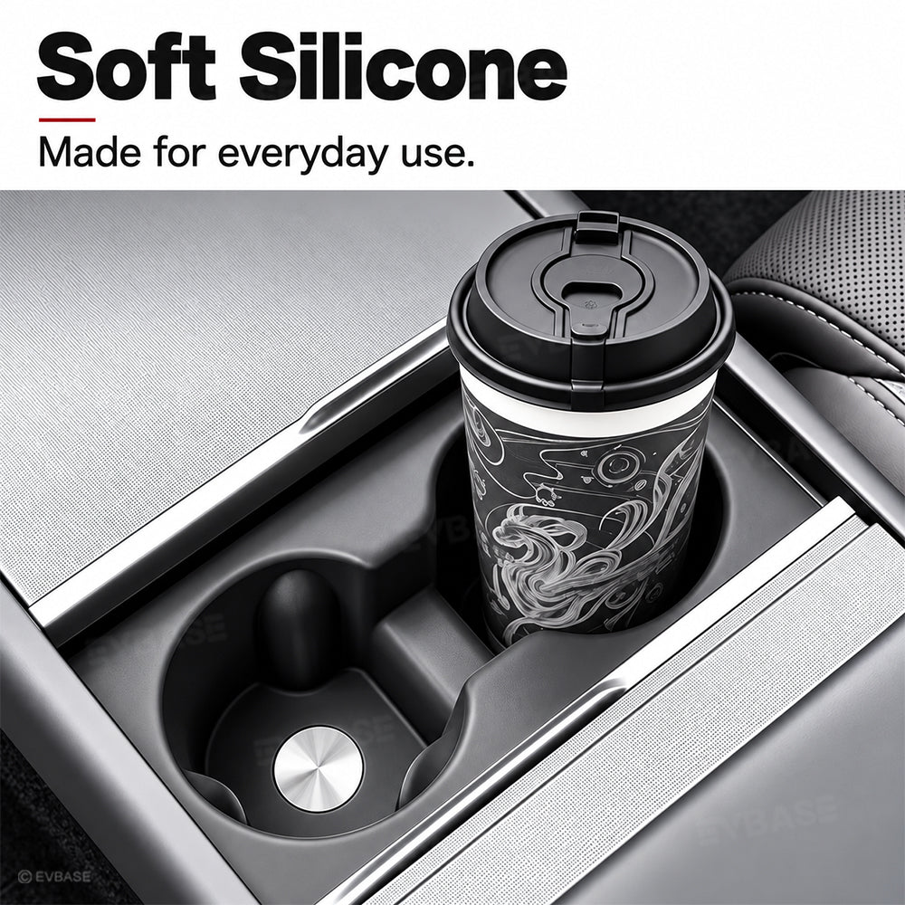 Model Y Juniper/ 3 Highland/ Y L Cup Holder Center Console Silicone Cup Holder Insert for Tesla Water Bottle Organizer
