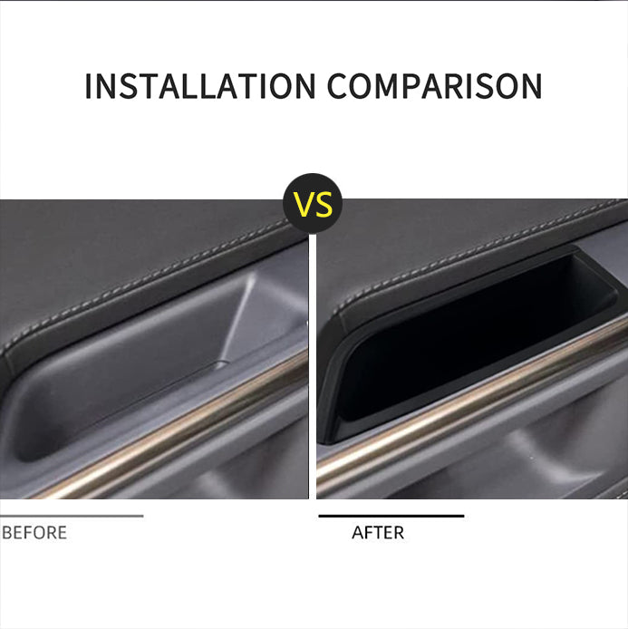 Front Door Side Storage Box for Rivian R1T R1S Front Inner Door Handle Organizer Set