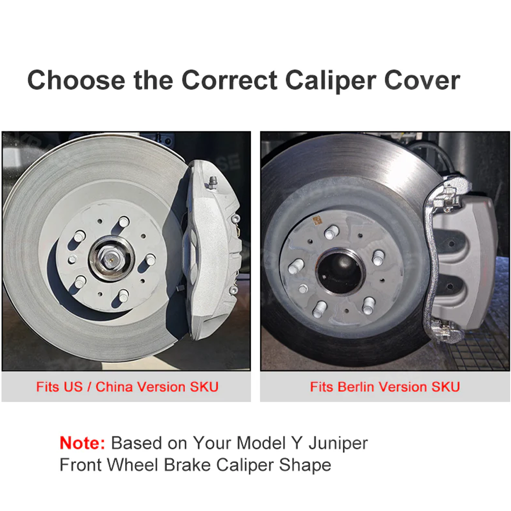 Model Y Juniper Standard Brake Caliper Covers Set Performance Aluminum Front & Rear Caliper Protector Precision Bolt-On