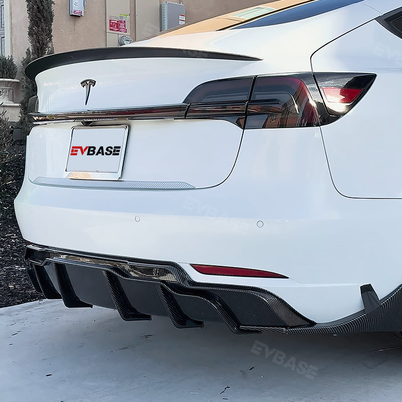 Tesla Model 3 Y Rear Bumper Lip ABS Sport Body Kit Wing Spoiler Diffuser Replacement F Style Model 3 Highland