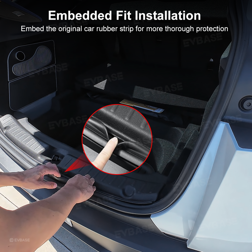 Model Y Juniper Interior Protection Kit Rear Bumper Protector & Front and Rear Door Sill Protectors & Rear Tailgate Cargo Liner Mat for Tesla