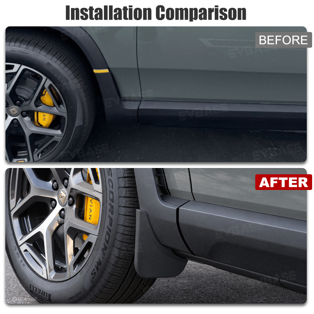 Mud Flaps for Rivian R2 Splash Guards No Drilling Precision Fit Splash Fender