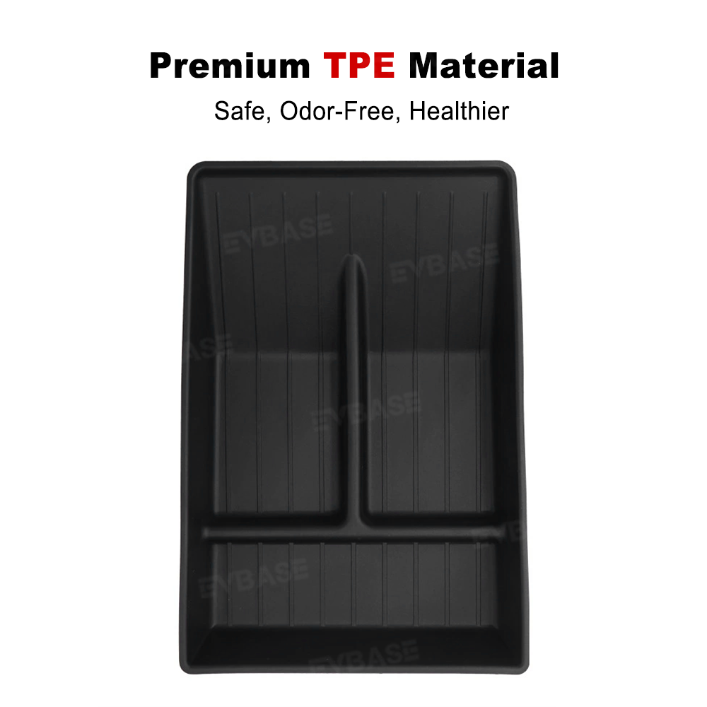 Model Y Juniper Standard Center Console Armrest Organizer Tray TPE Non-Slip Storage Box