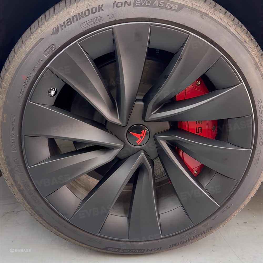 Wheel Covers for Tesla Model Y Juniper 20 Inch Helix 2.0 Wheels Matte Black Wheel Hubcaps