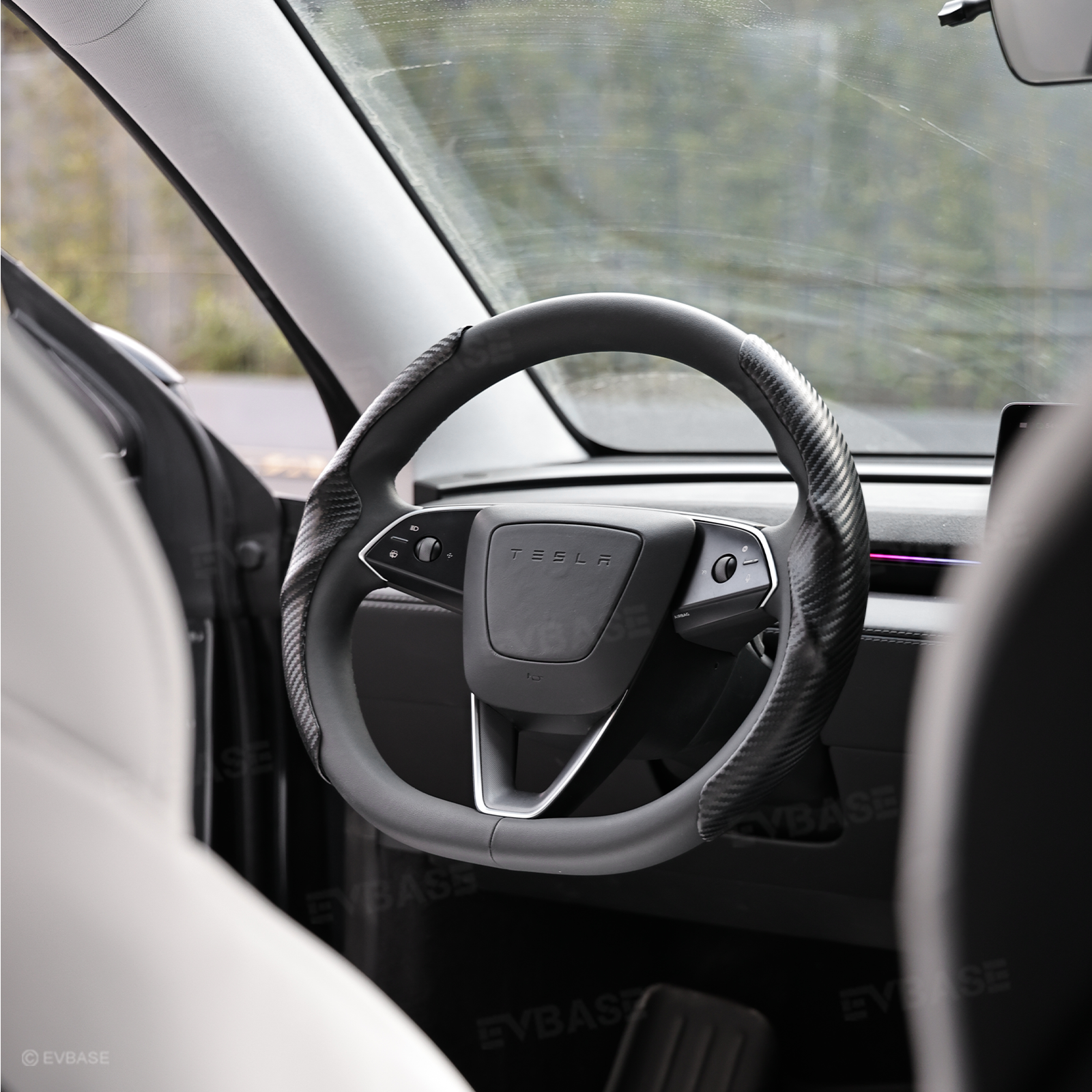 Model 3 Highland/ Y Juniper Steering Wheel Cover Anti-Slip Steering Wheel Overlay Trim