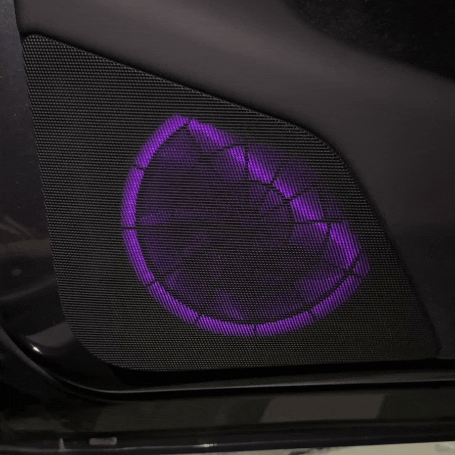 Model 3 Highland Interior Ambient Lighting Kit RGB LED Light Strips Neon Lights with Factory Screen Control