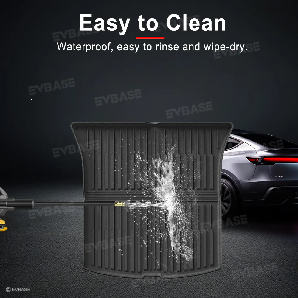Model Y Juniper Full Coverage Floor Mats with Door Sill Protection TPE Anti-Slip Trunk Mats Cargo Liners Back Seat Covers All Weather Protection