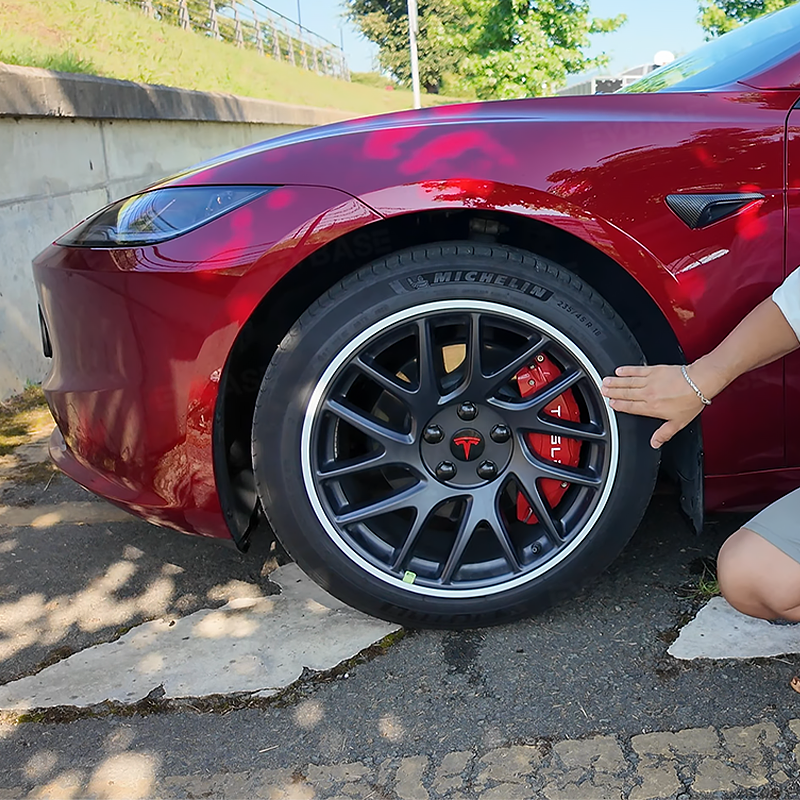EVBASE Tesla Wheel Rim Protector Aluminum Alloy Rim Guard Rimcase 4 PCS For Model 3 Y X S