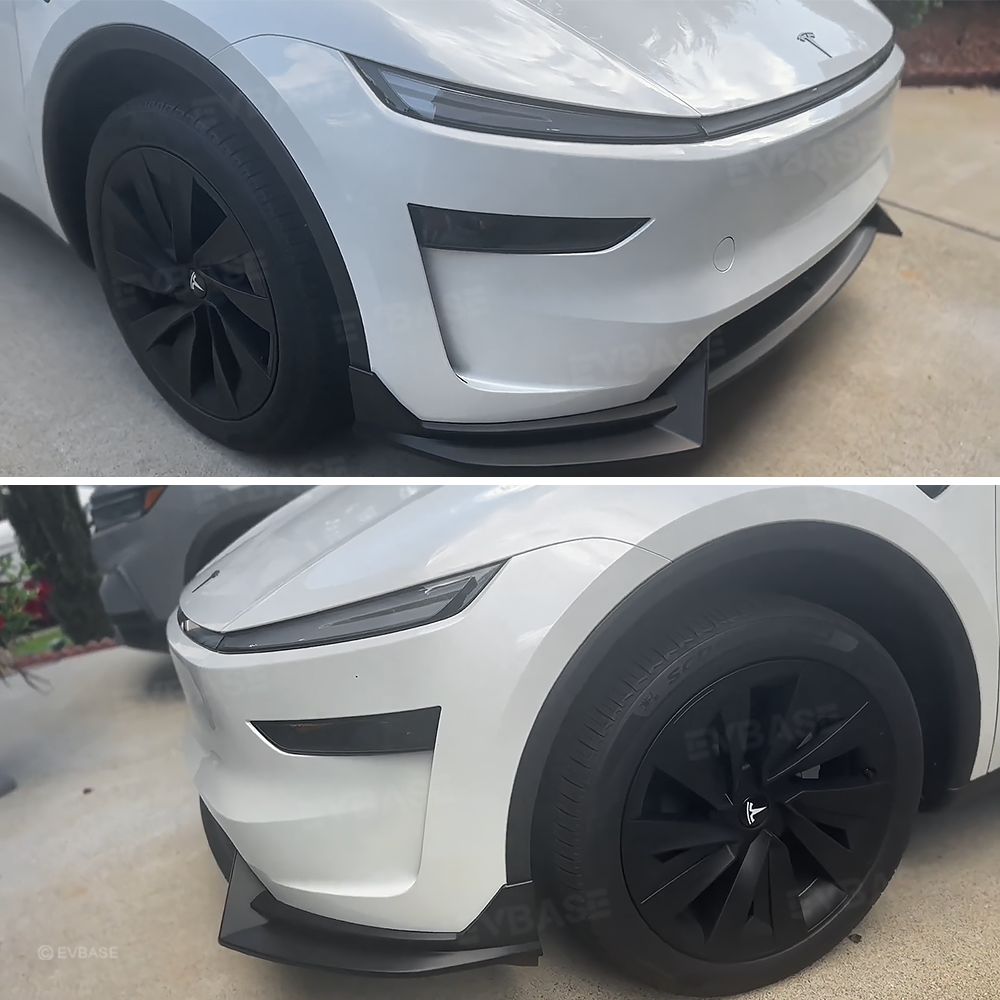 Tesla Front Lip For Model Y Juniper V Style Front Splitter ABS Front Apron Body Kit