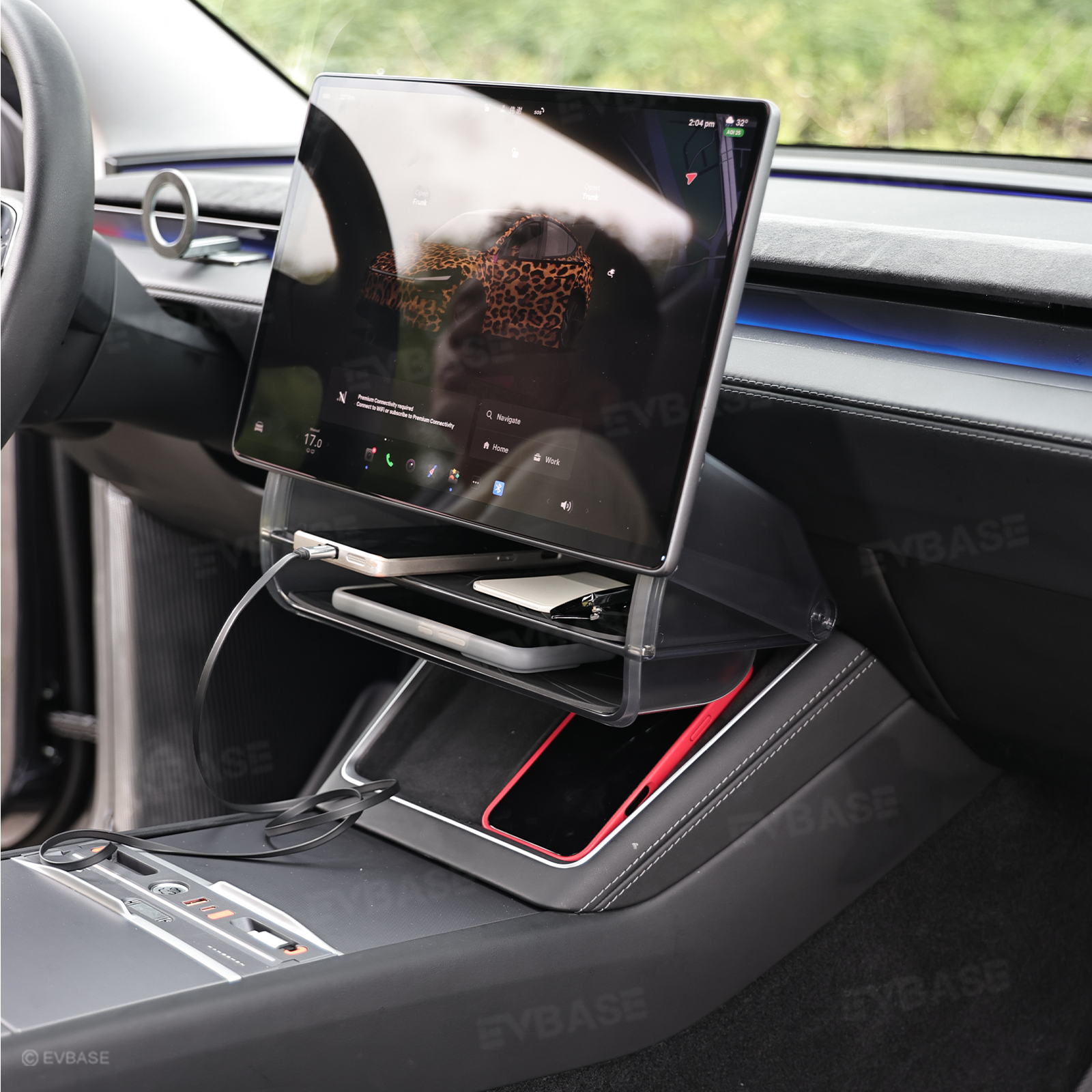 Model Y Juniper/ 3 Highland Under Screen Storage Organizer Dual-Layer Tray with Smart LED Light