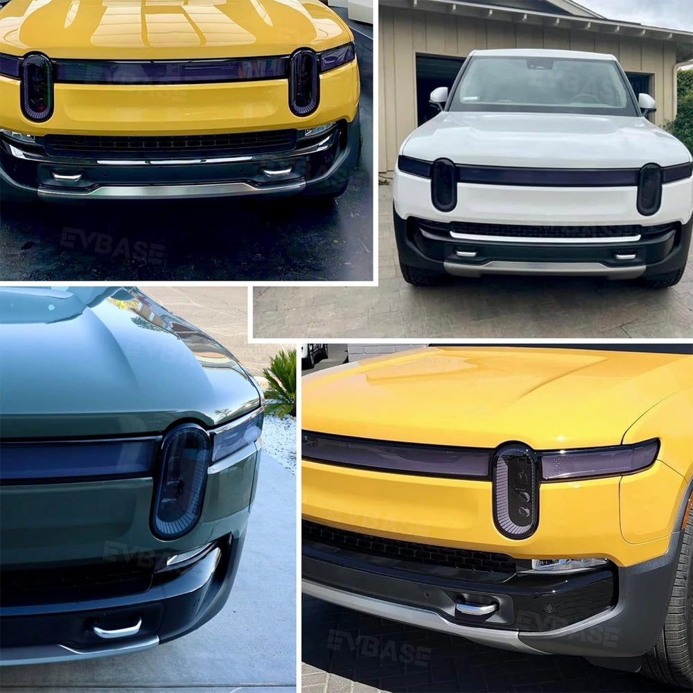 Headlights TPU PPF for R1T Paint Protection Film Purple / Smoke Tint Waterproof Shield Guard Pre-Cut Transparent Film Kit for Rivian