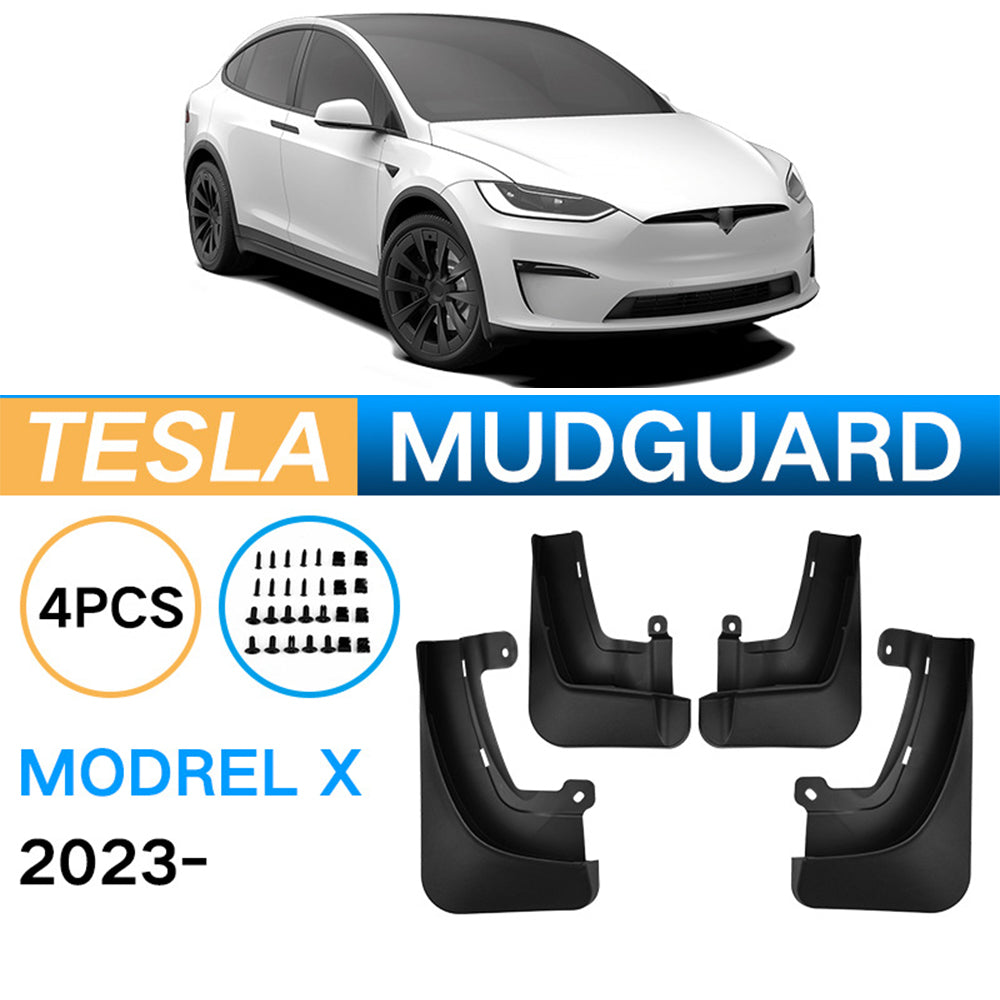 EVBASE Model X Mud Flaps Tesla Model X Splash Guards Mudguards Model X Exterior Accessories