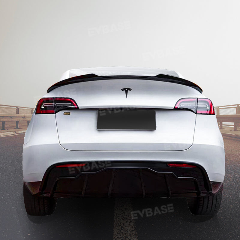 Tesla Model 3 Y Rear Bumper Lip ABS Sport Body Kit Wing Spoiler Diffuser Replacement F Style Model 3 Highland