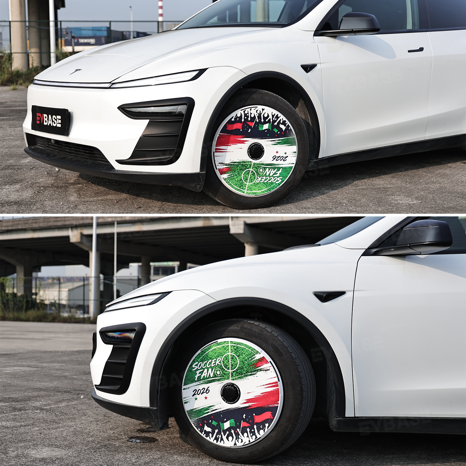 Model Y Juniper Aero Wheel Covers International Soccer Style Hubcaps for Tesla 18/19/20/21 Inch Wheels