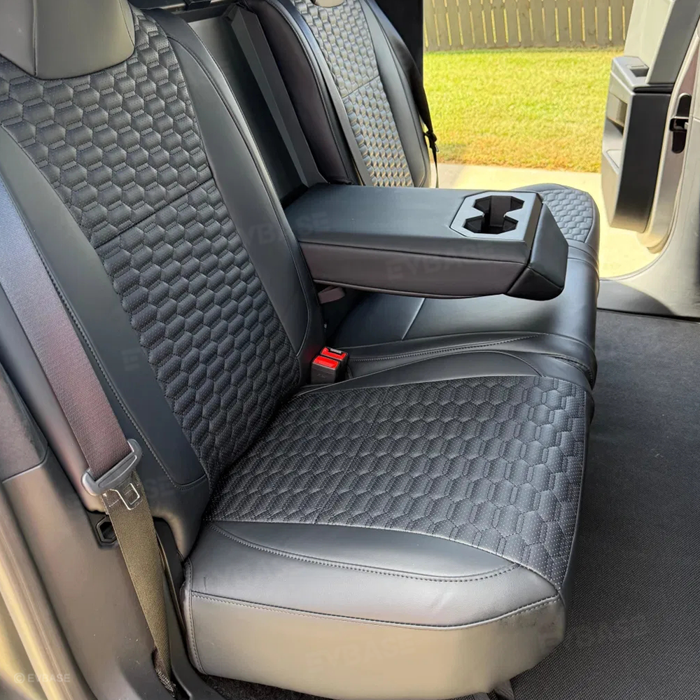 Cybertruck Seat Covers NAPPA Leather Seat Protector with Cyber Quilt Interior Design