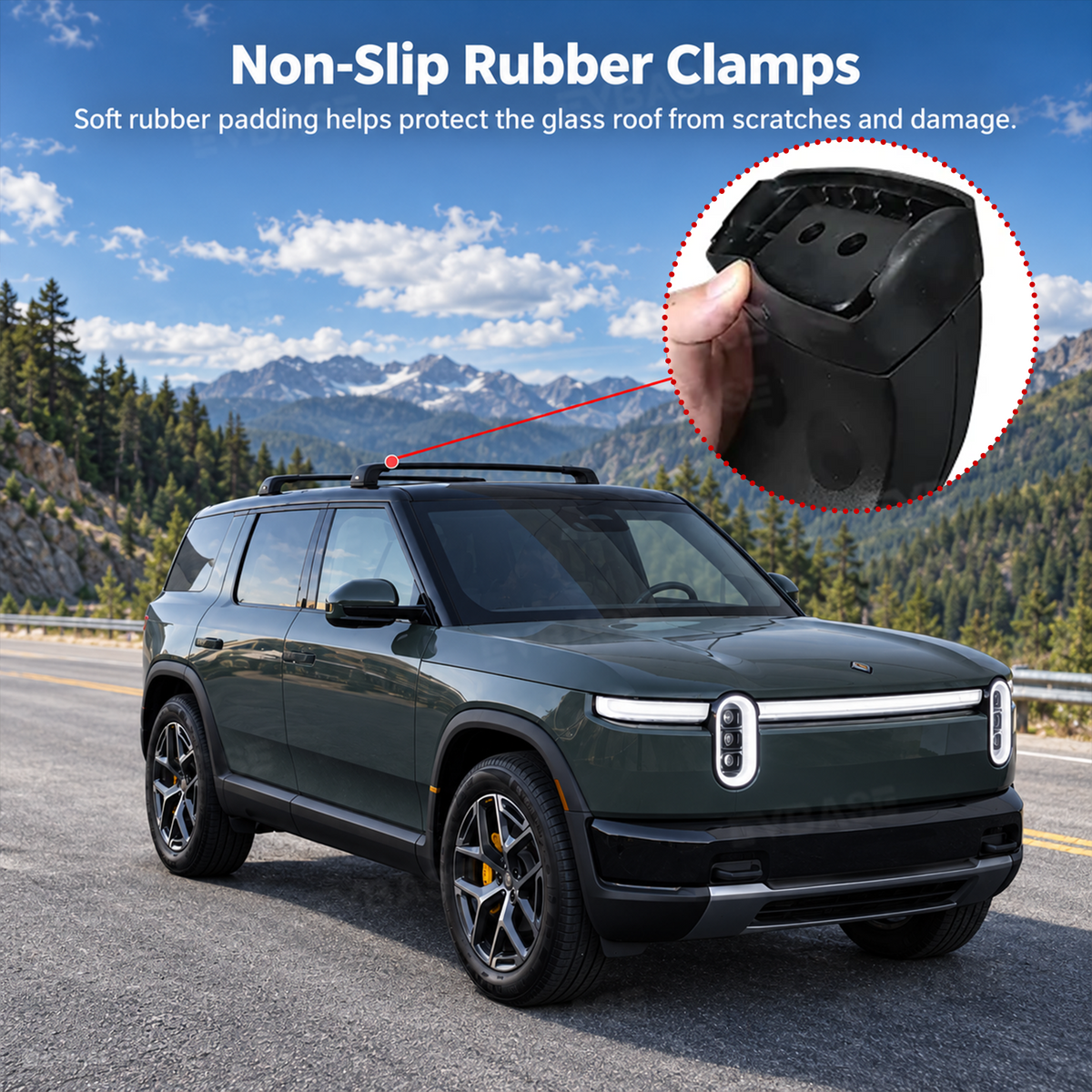 Roof Rack for Rivian R2 Cargo Crossbars Lockable Rooftop Luggage Rack 2PCS
