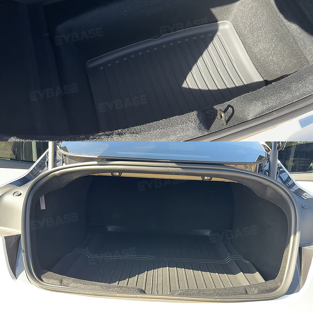 Model Y Juniper Floor Mat TPE Anti-Slip Trunk Mat Cargo Liner Back Seat Cover All Weather Protection