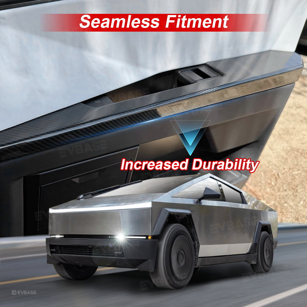 Tesla Cybertruck Door Panel Armrest Cover Real Carbon Fiber Lower Door Panel Overlays