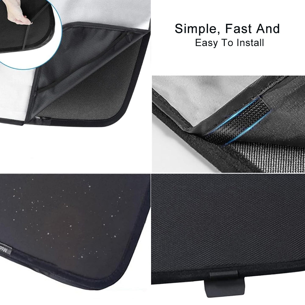 EVBASE Tesla Model Y Starry Sky Sunroof Sunshade with Silver Coated Cloth