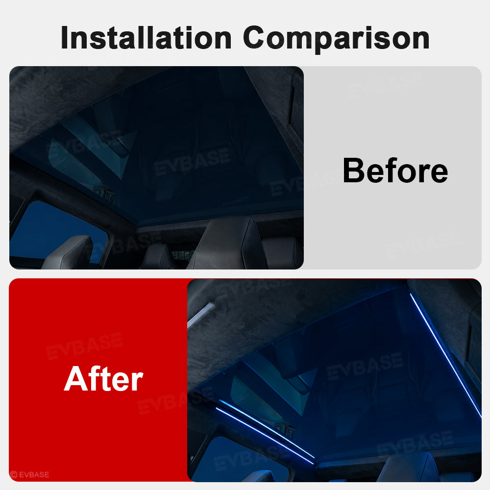 Cybertruck Sunroof Ambient Lighting RGB Interior Roof Lights with Factory Screen Control