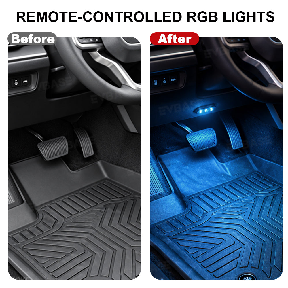 Wireless LED Flashing Lights Multi-Mode RGB Ambient Lighting with Remote Control for Rivian R1S /R1T /R2