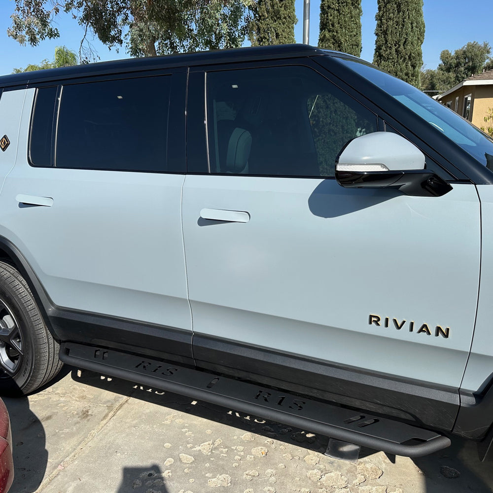 Running Boards for Rivian R1T/R1S Side Steps Nerf Bars with Letters Exterior Off-Road Accessories