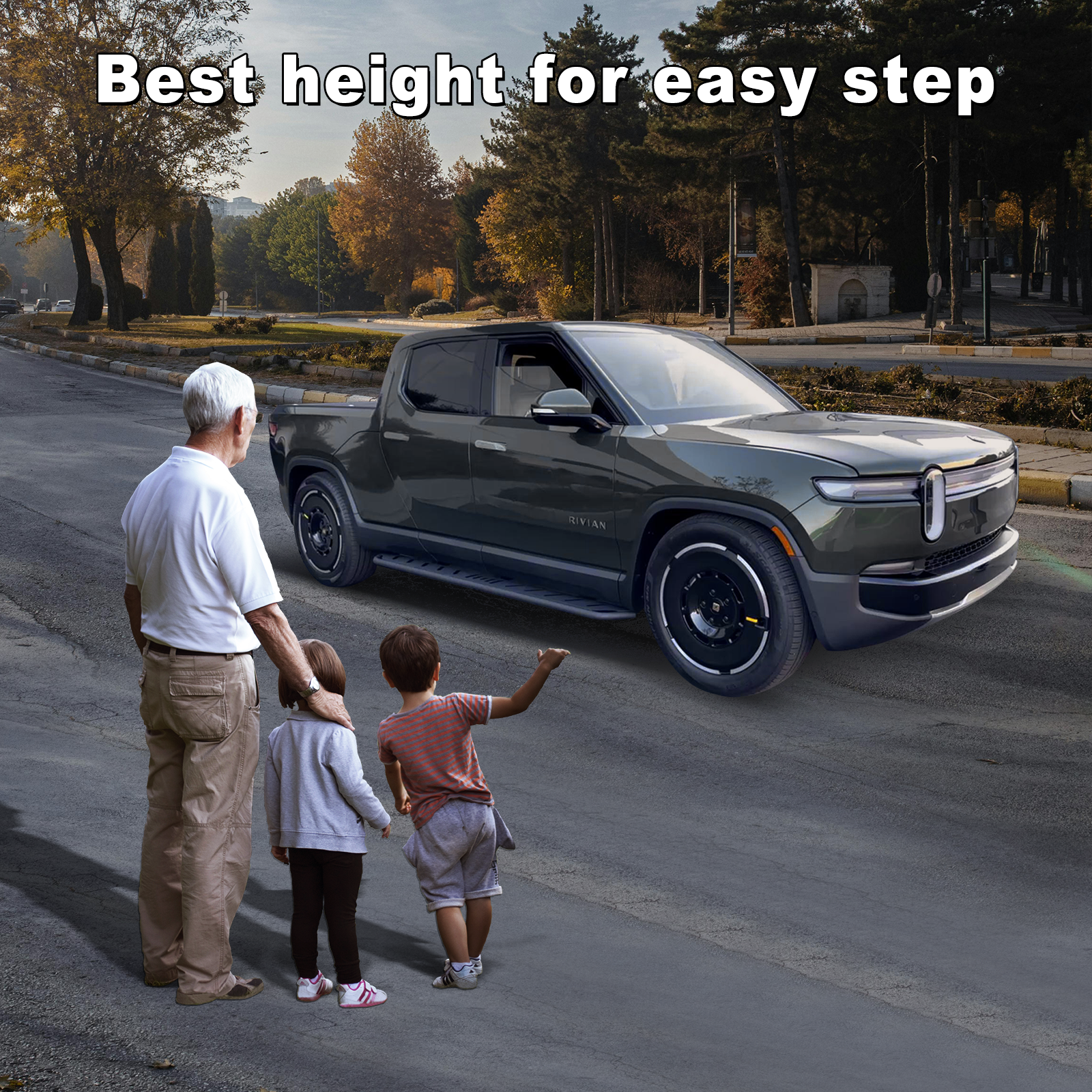 R1S R1T Rock Sliders Nerf Bars Side Step Underbody Protection Running Boards With Optional Lower Rocker Armor Panels For Rivian