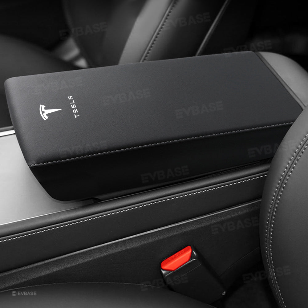 Model Y Juniper/ 3 Highland Armrest Cover Center Console Armrest Box Cover Anti-Scratch Protector with Logo